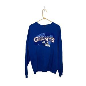 Vintage Starter New York Giants  V Crewneck Sweatshirt 90s  Pullover NFL Sz M